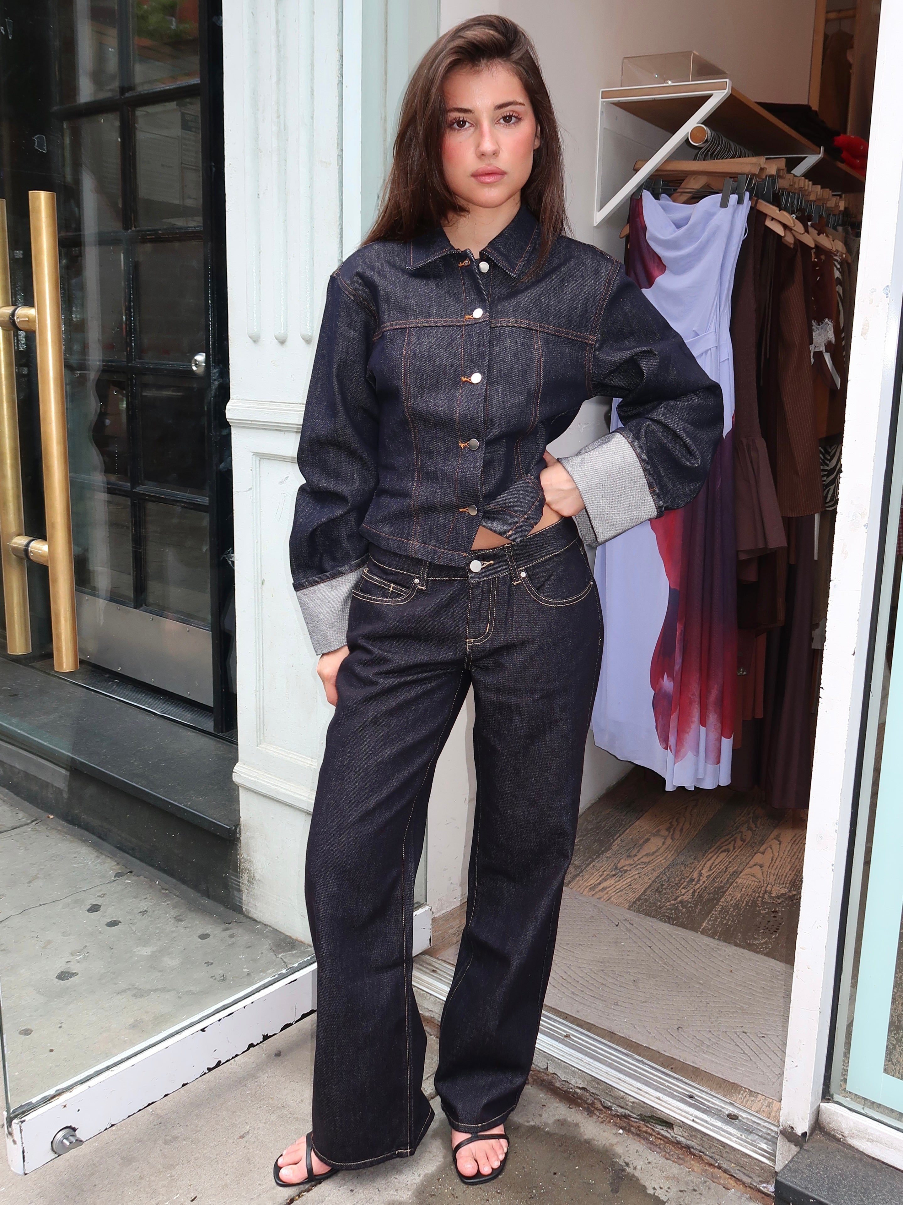 Bowery Low Rise Wide Leg Jean in Indigo