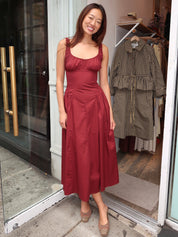 Vittoria Dress in Merlot
