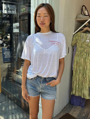 Boyfriend Tee Crabby in Optic White
