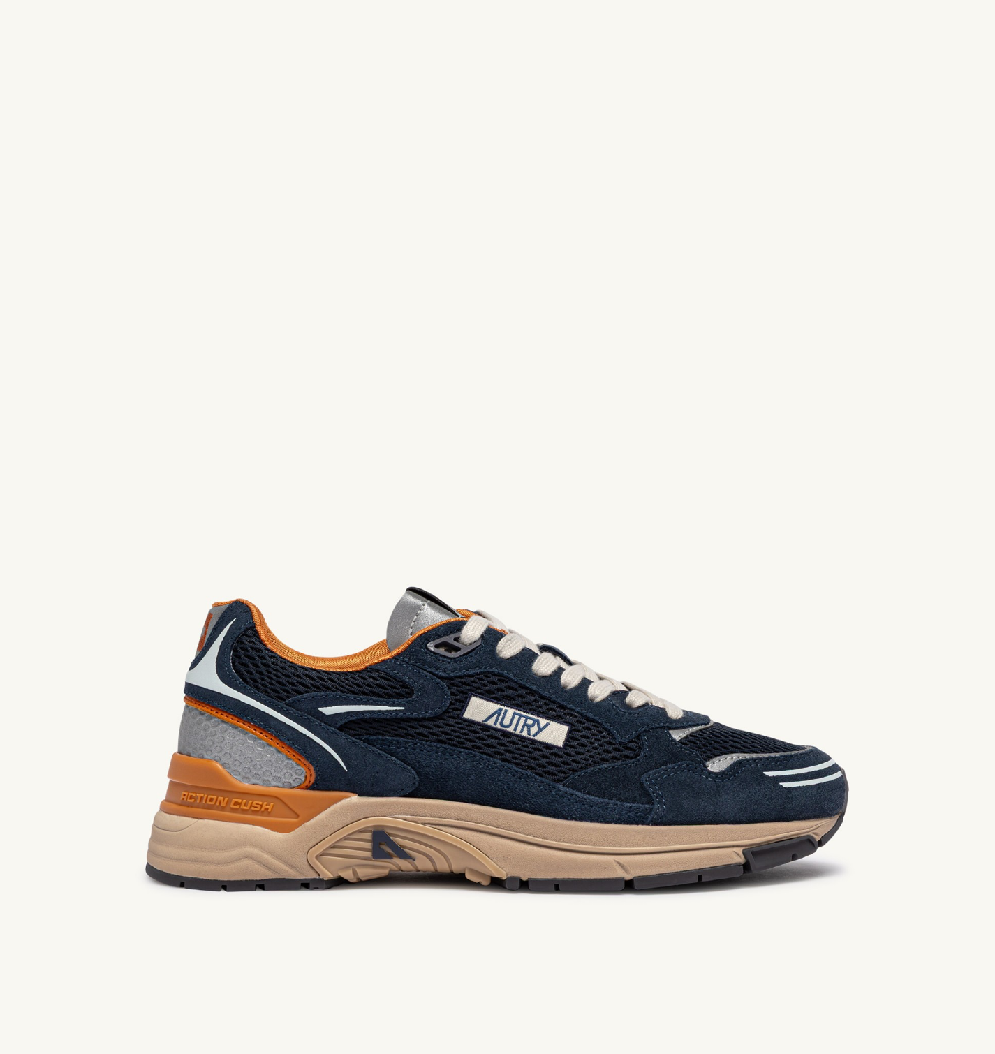 Hyperway Low in Suede/Mesh/Leather Midnight/Tomato Cream