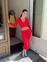 Load image into Gallery viewer, Valerie Skirt in Red Furry
