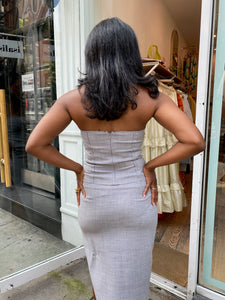 Bustier Top in Grey Heather