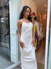Load image into Gallery viewer, Beck Ruched Maxi Dress in Beige
