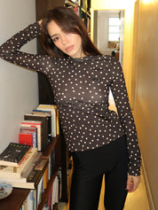 Suni Top in White Dots