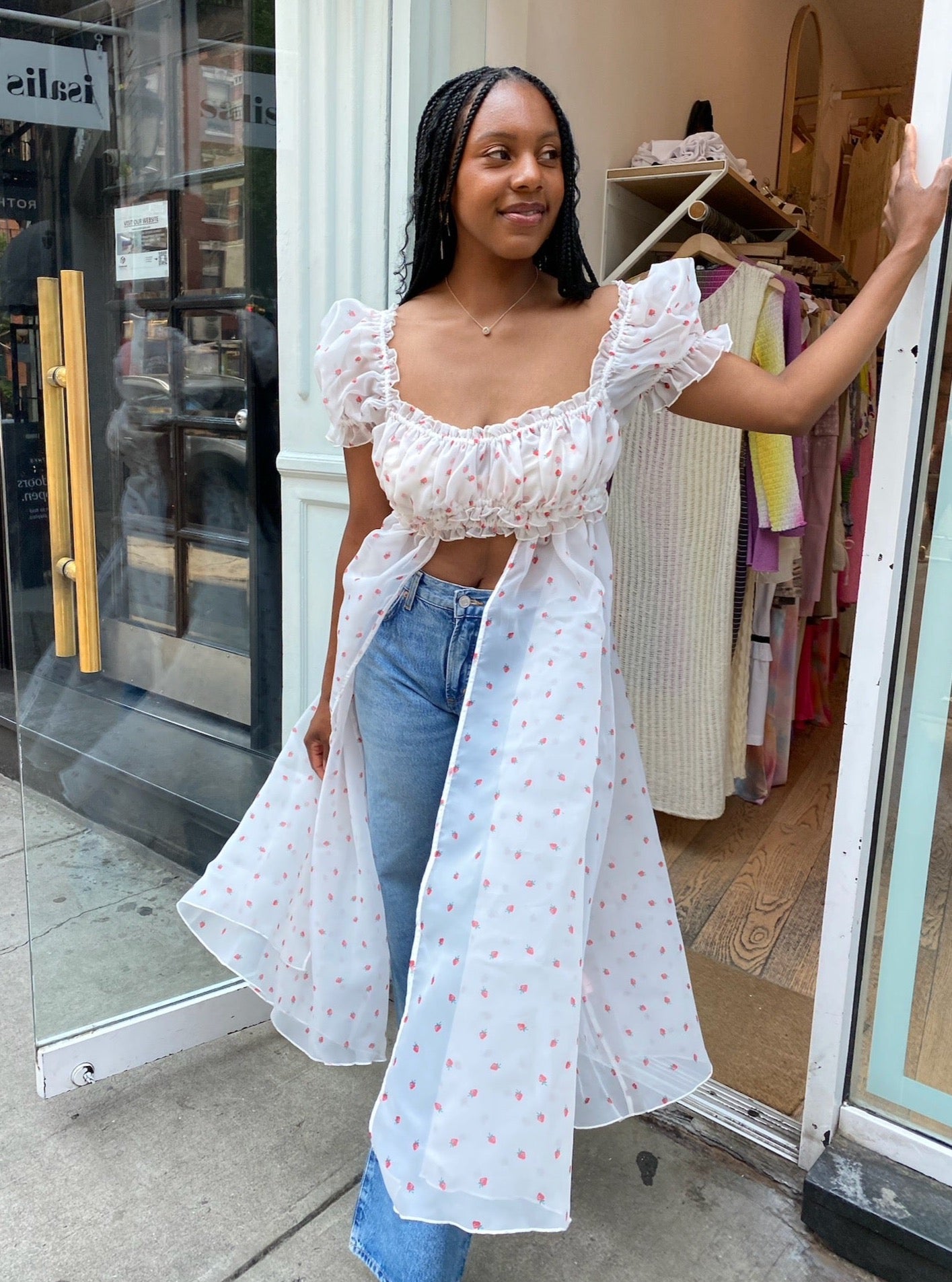 Boudoir Dress in La Fraise