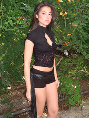 Mock Neck Top in Black