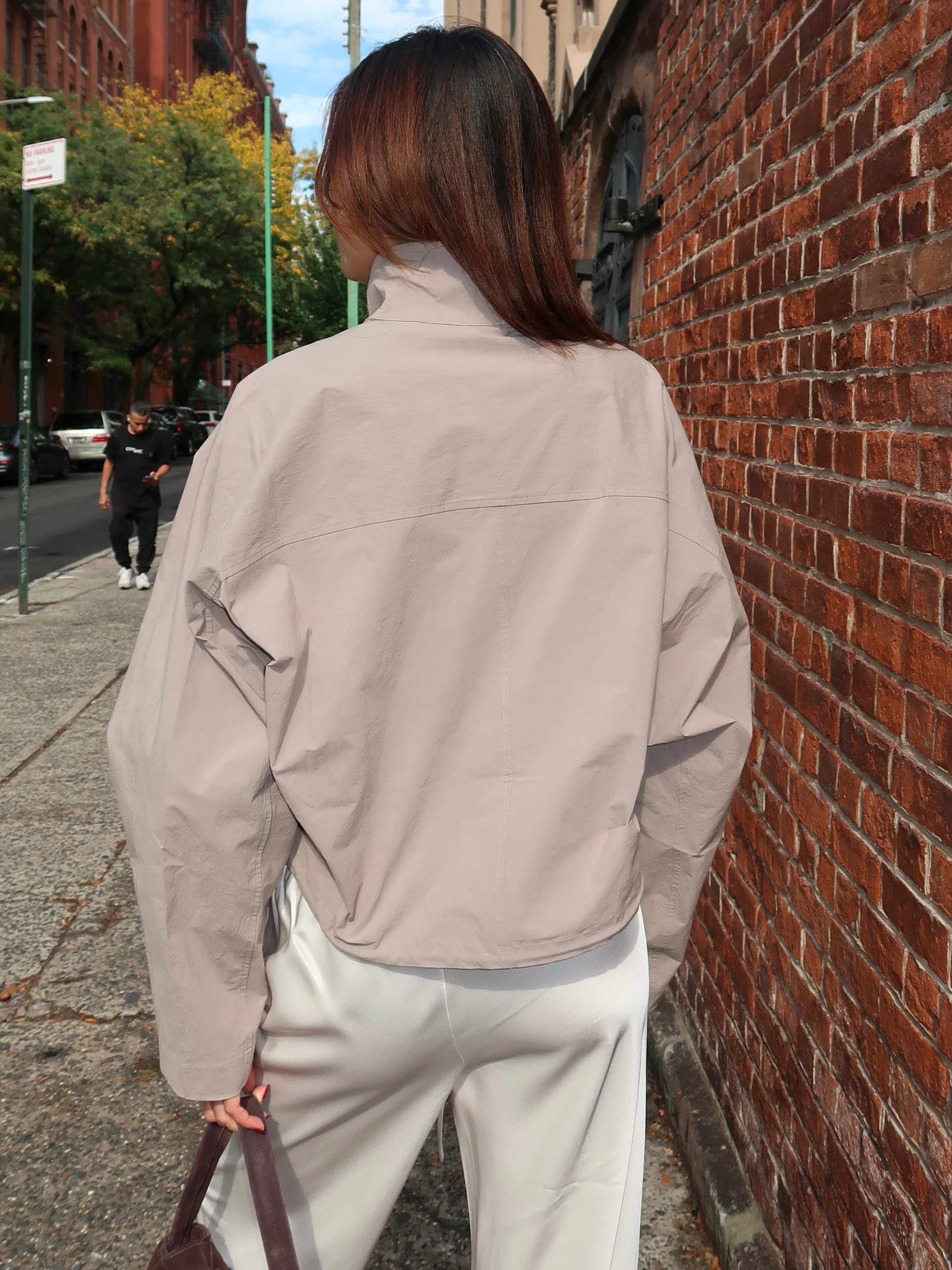 Technical Cotton Carpenter Jacket in Grey Stone