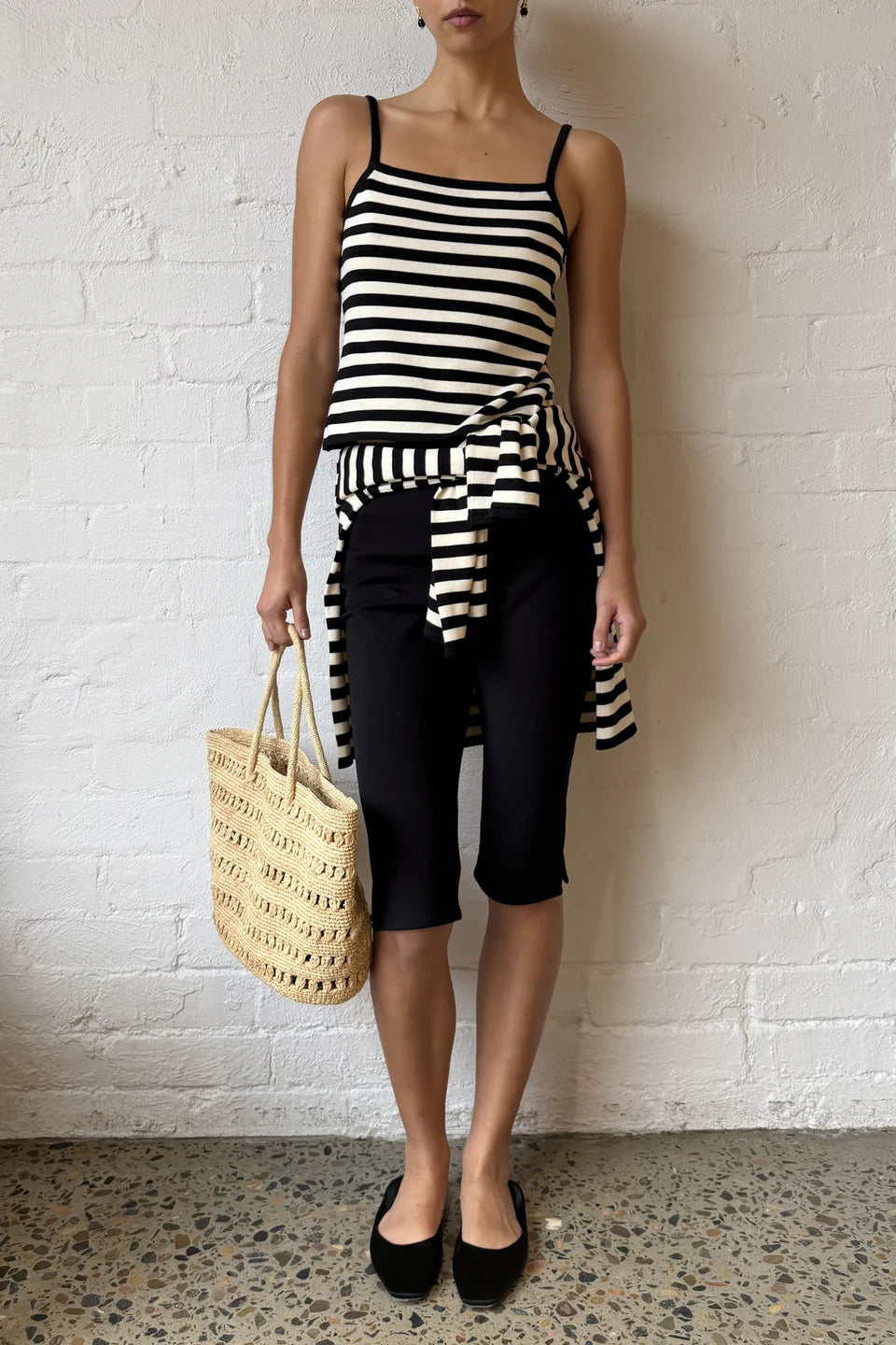 Darcy Top in Cream & Black