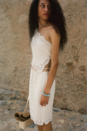 Darya Skirt in Cream