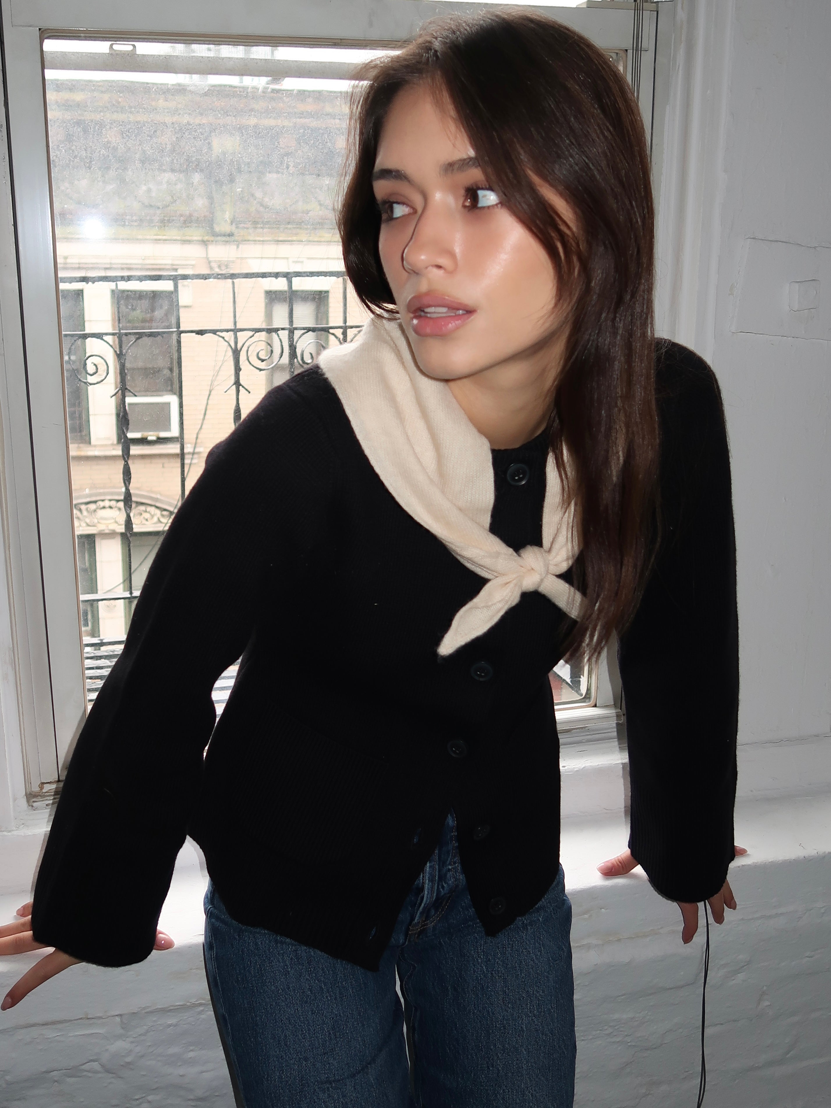 Cashmere Bandana in Oatmeal