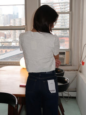 Salma Cap Sleeve Top in Vintage White