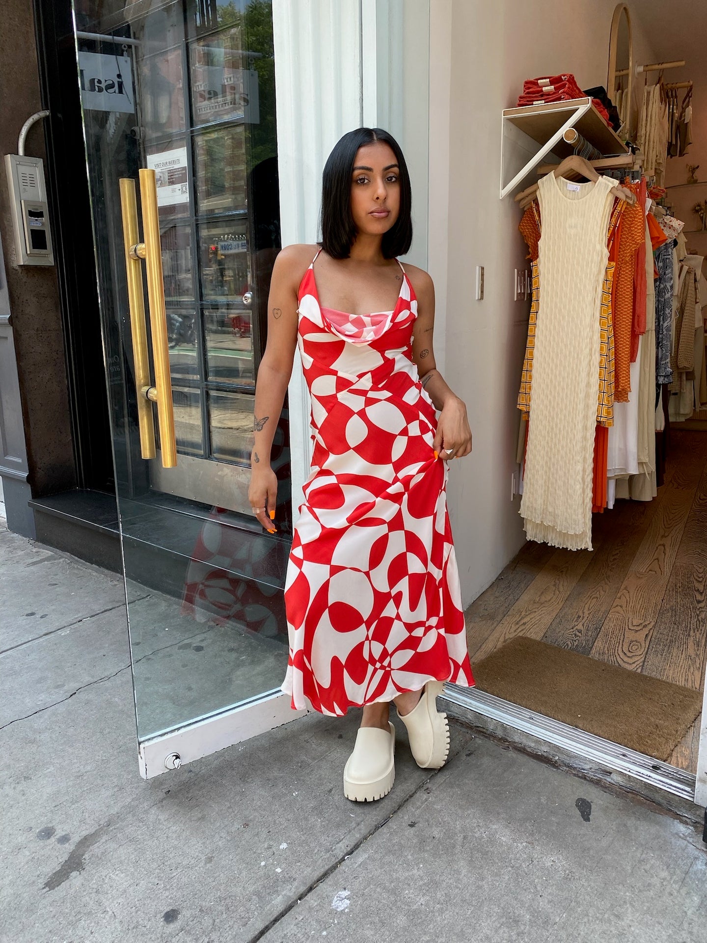 MC Dress in Red Contour