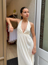Load image into Gallery viewer, Honey Halter Dress in Cream
