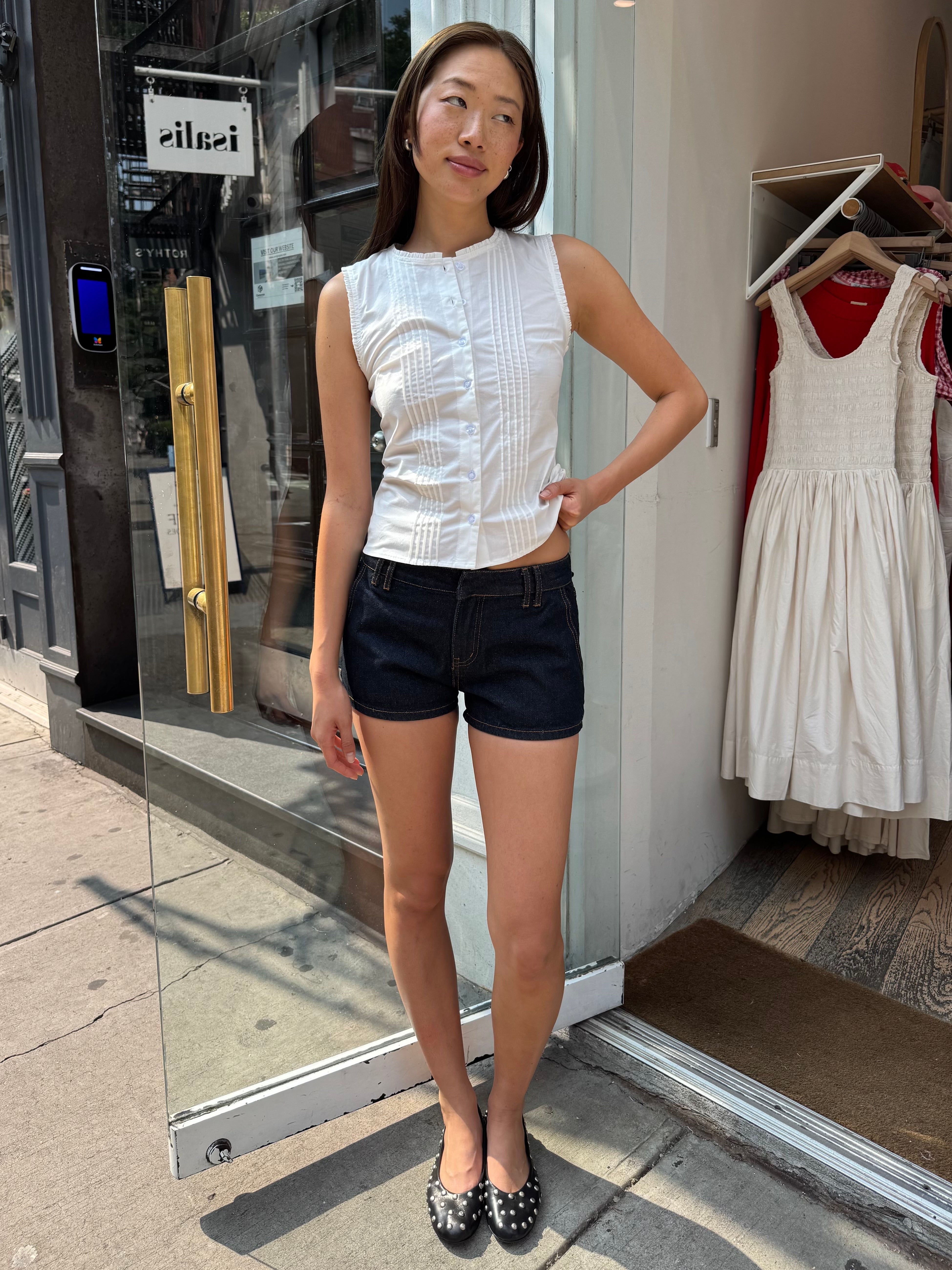 Venice Micro Shorts in Dark Denim