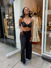 Load image into Gallery viewer, Bentley Pleated Bra &amp; Pant Set in Black
