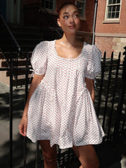 Meri Mini Dress in Red Spot