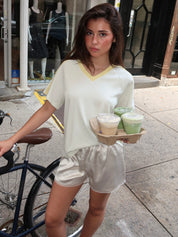 Dolores Oversized Tee in Butter
