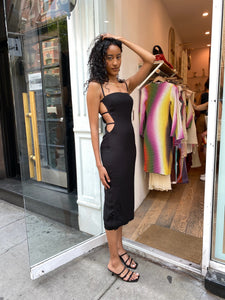 Urbain Midi Dress in Black