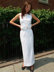 Emma Pencil Skirt in Ivory