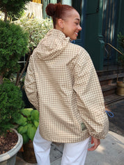 Matilda Raincoat in Gingham Brown