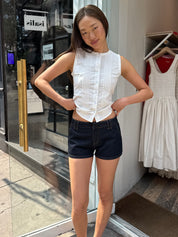 Venice Micro Shorts in Dark Denim