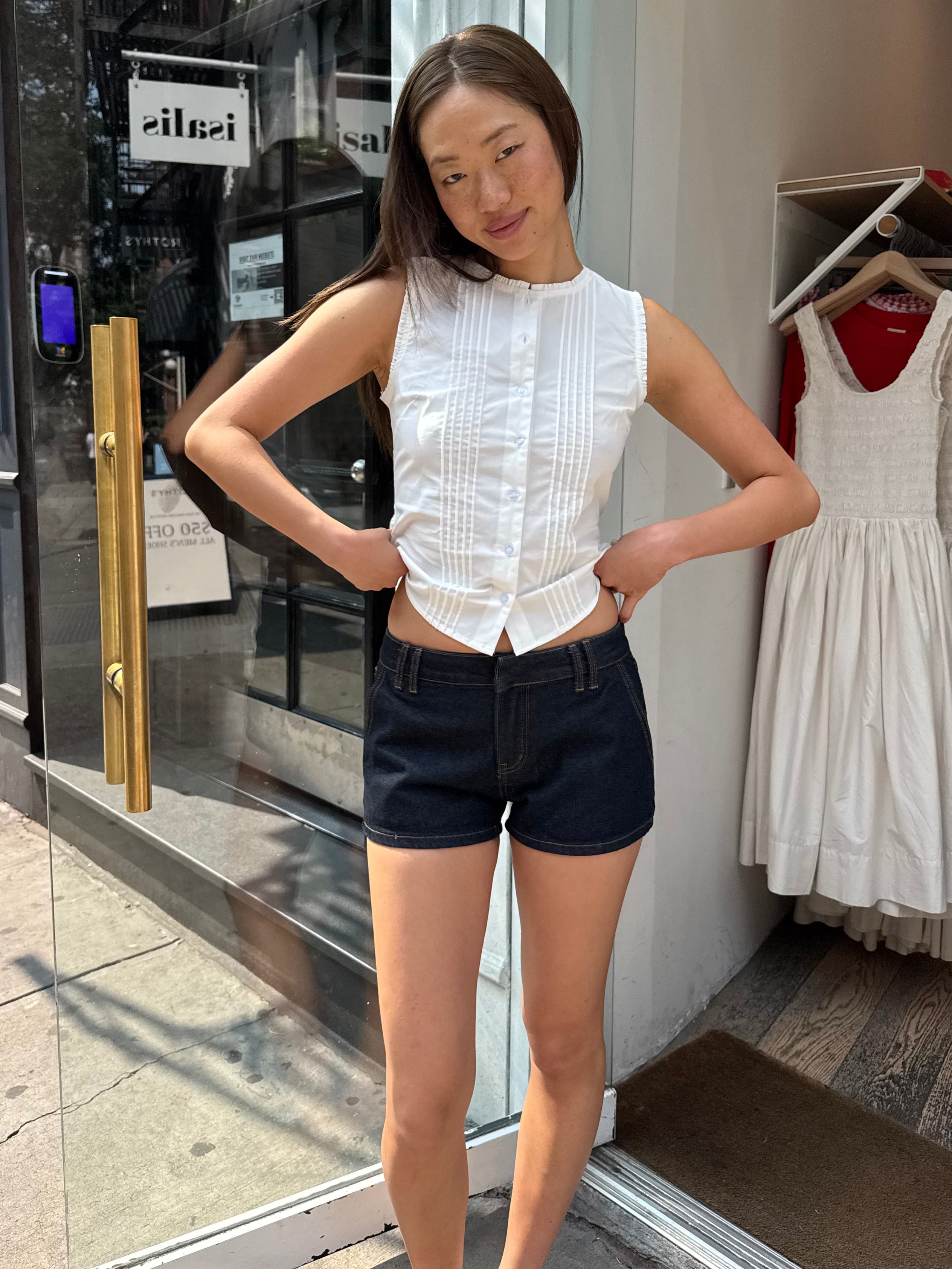 Venice Micro Shorts in Dark Denim