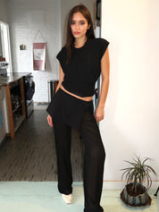 Maralia Overlay Pant in Black