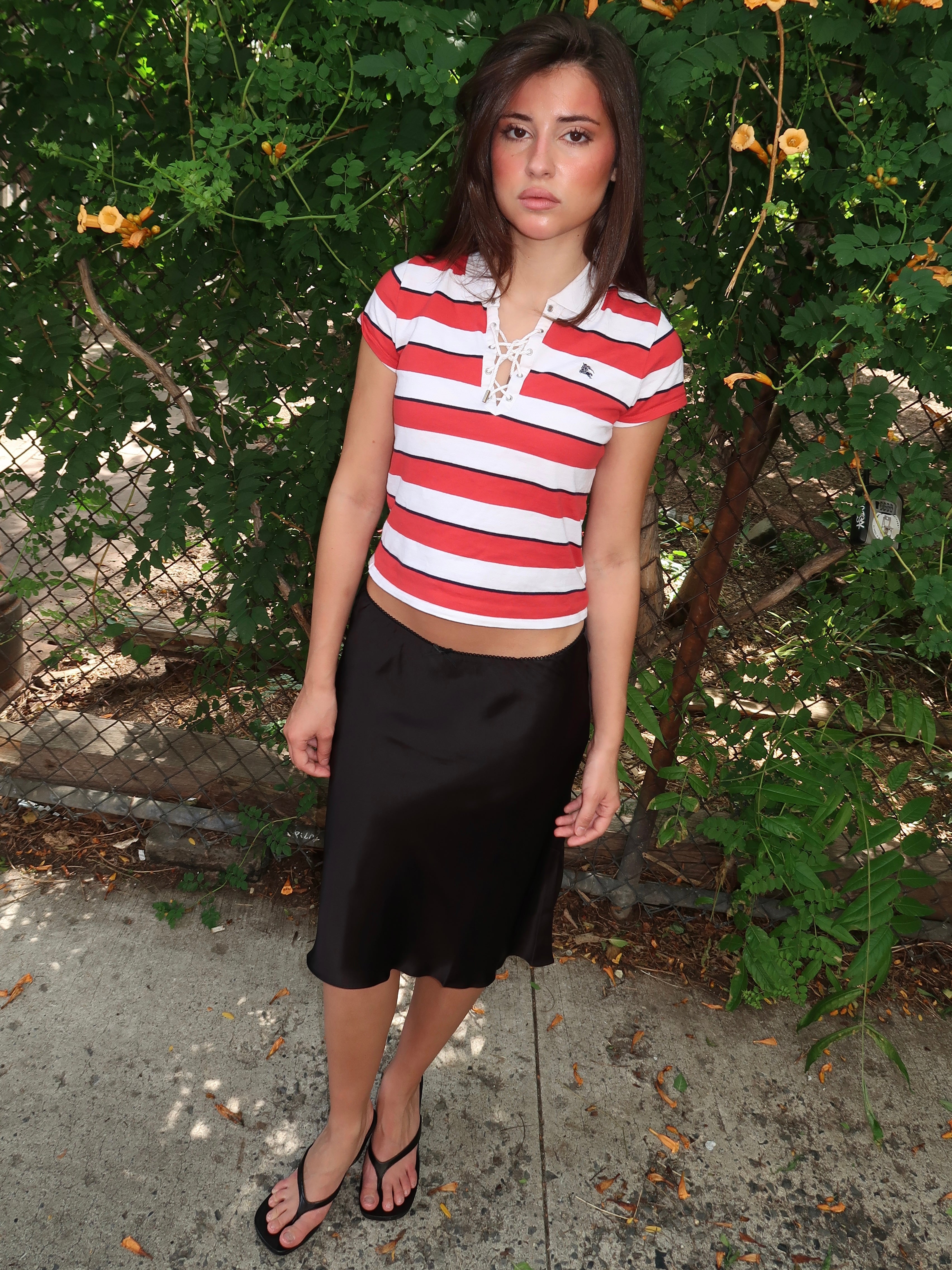 Satin Paloma Skirt in Black