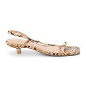 Fernando Heel in Tan Multi Snake