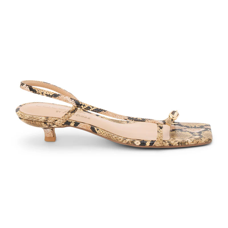 Fernando Heel in Tan Multi Snake