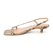 Fernando Heel in Tan Multi Snake