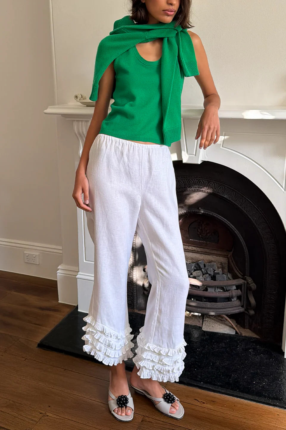Florence Pant in Ivory
