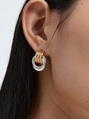 Baby Knot Earrings in Silver