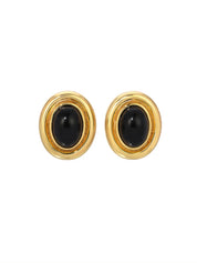 Prize Earrings in Black/Gold