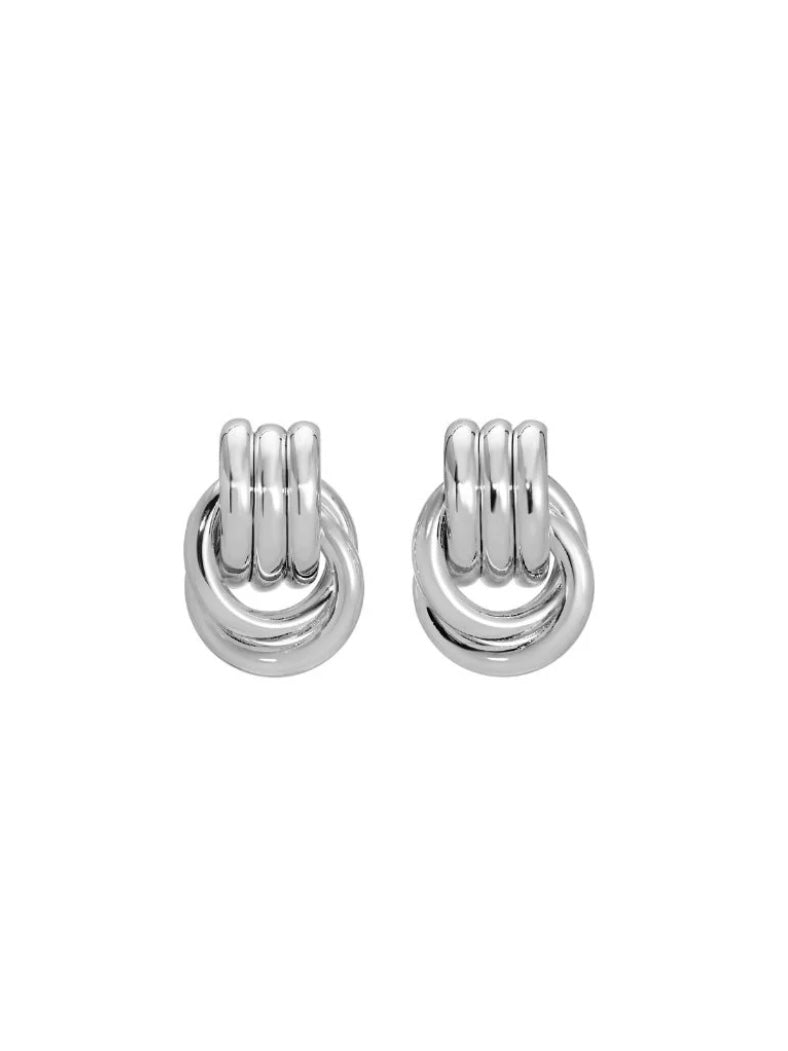 Baby Knot Earrings in Silver