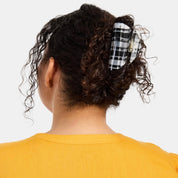 Juno Claw in Black + White Plaid
