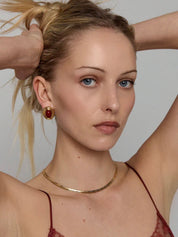 Prize Earrings in Burgundy