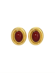Prize Earrings in Burgundy