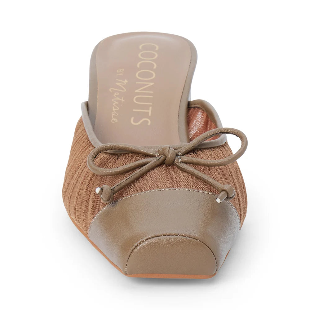 Geneva Tulle Heel in Mocha