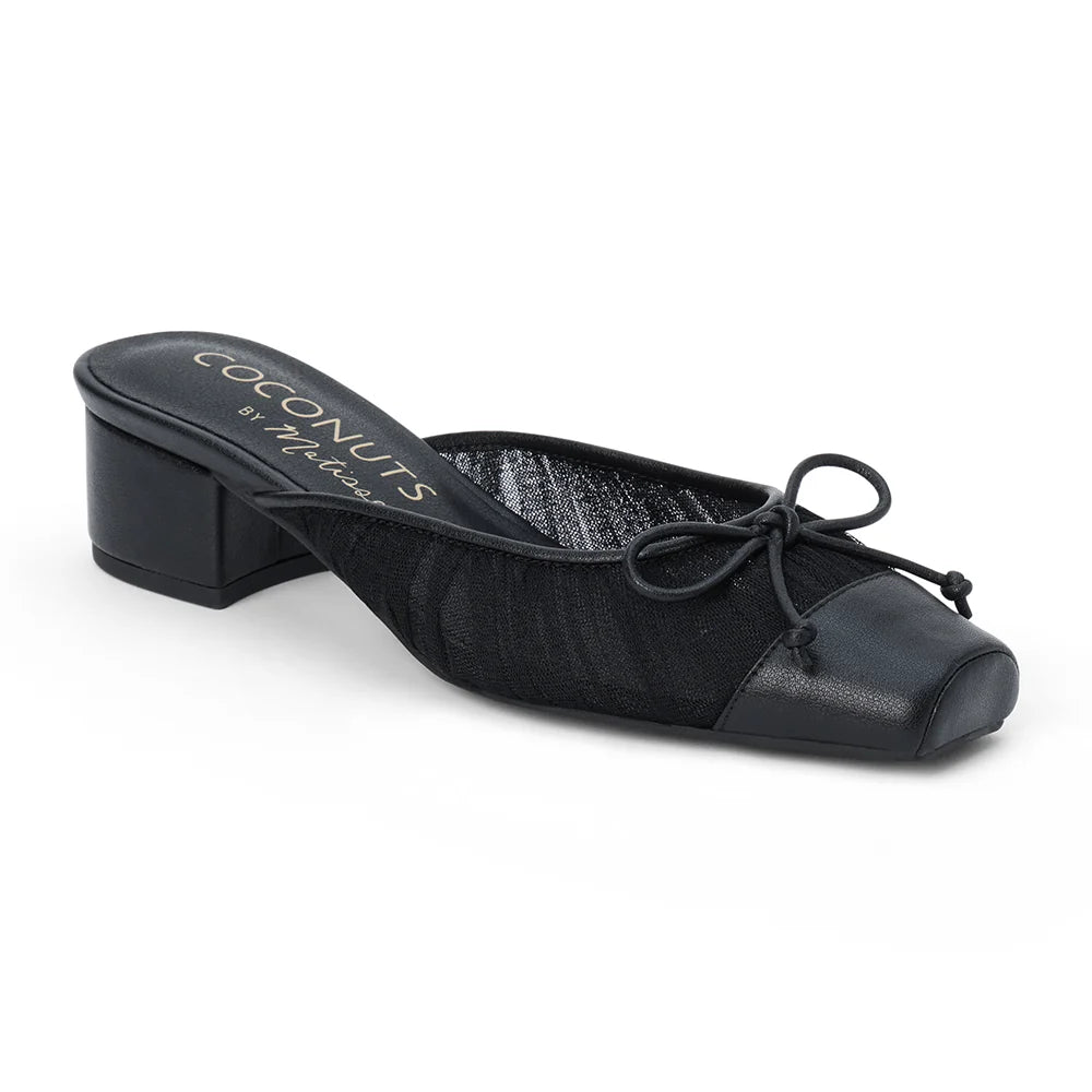 Geneva Tulle Heel in Black