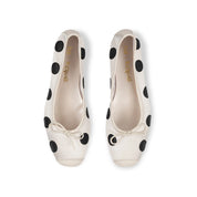 Harmony Ballerinas in Ivory & Black Polkadots