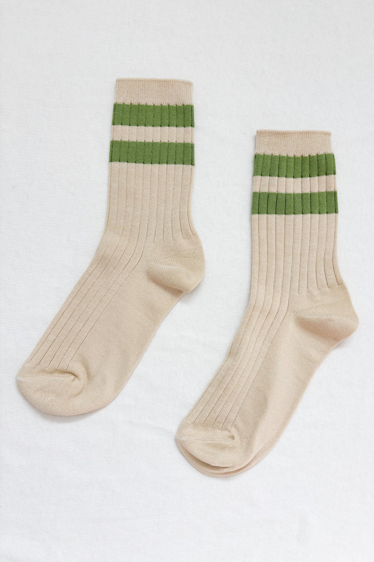 Her Socks in Varsity Pear
