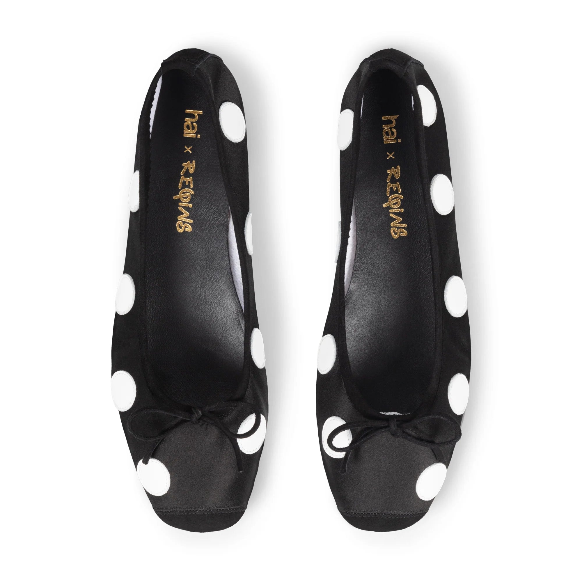 Harmony Ballerinas in Black & White Polkadots