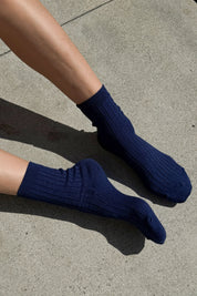 Her Socks Modal Lurex in Sapphire Glitter