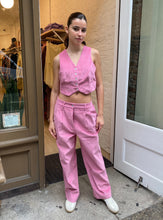 Load image into Gallery viewer, Cord Pleated Trouser in Bonbon
