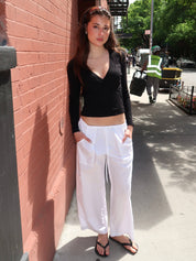 The Pop Drawstring Cargo Pant in Powder