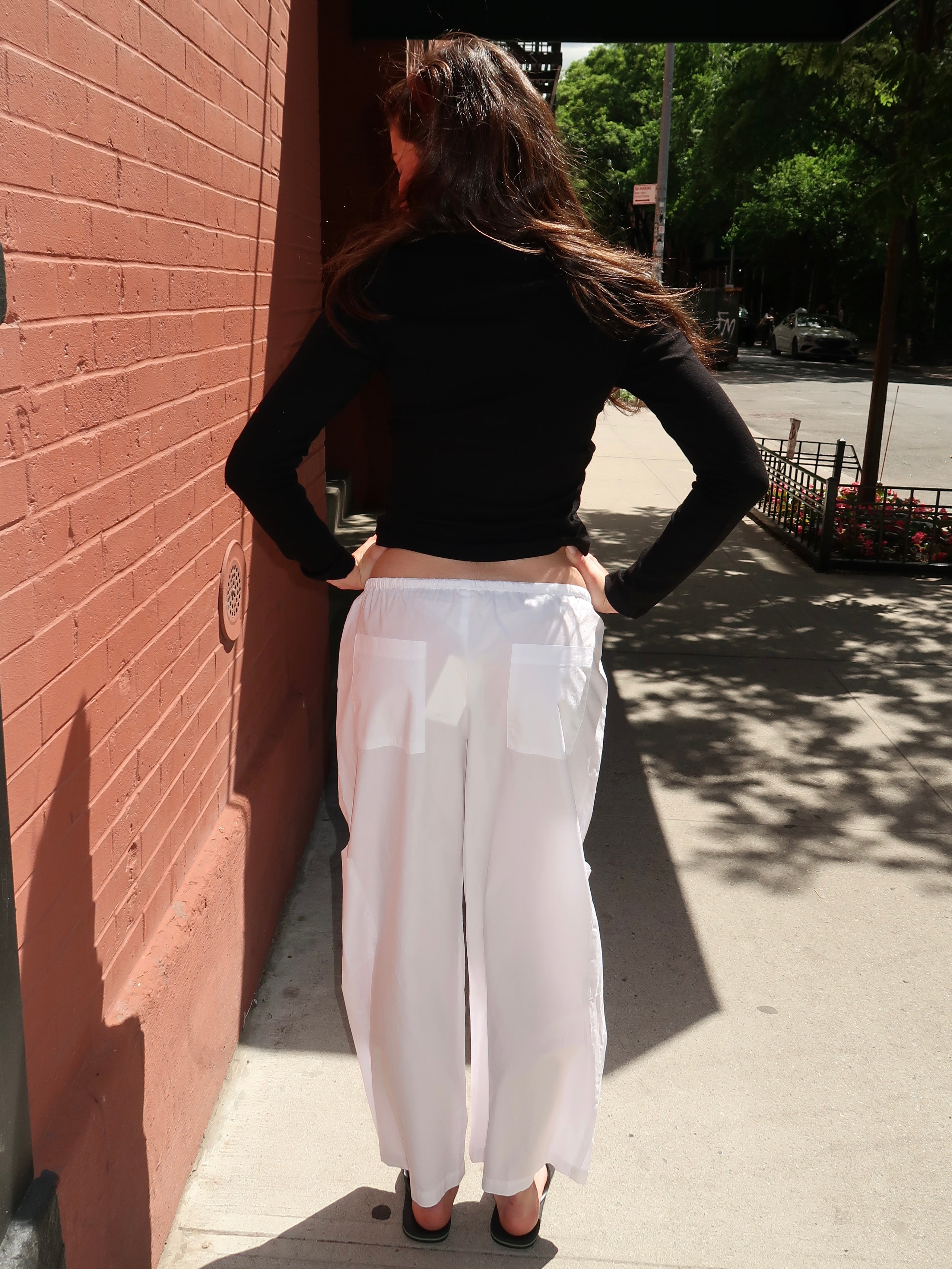 The Pop Drawstring Cargo Pant in Powder