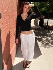 The Pop Drawstring Cargo Pant in Powder