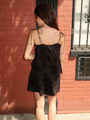 Juju Silk Cami Top in Black