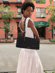 Sophia Ruffle Bag in Black
